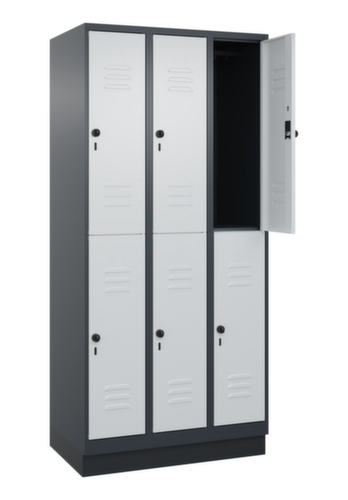 C+P Dubbeldekse locker Classic Plus, vakbreedte 300 mm