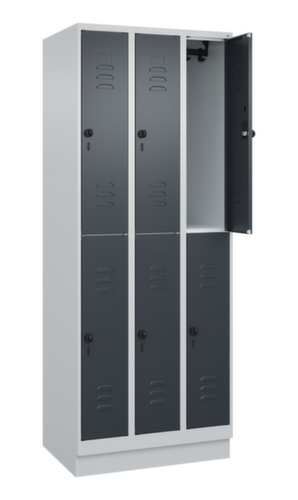 C+P Dubbeldekse locker Classic Plus, vakbreedte 250 mm