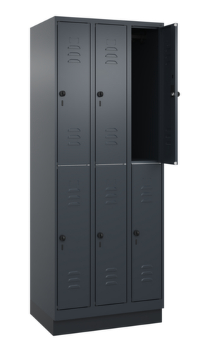 C+P Dubbeldekse locker Classic Plus, vakbreedte 250 mm