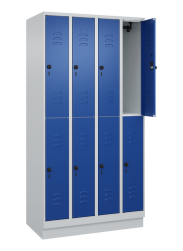 C+P Dubbeldekse locker Classic Plus, vakbreedte 250 mm