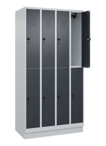 C+P Dubbeldekse locker Classic Plus, vakbreedte 250 mm