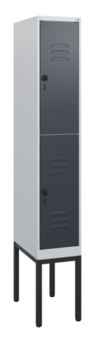 C+P Dubbeldekse locker Classic Plus, vakbreedte 300 mm