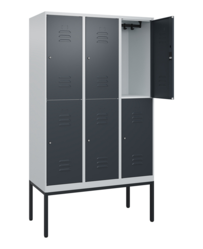 C+P Dubbeldekse locker Classic Plus, vakbreedte 400 mm