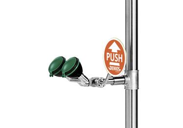 Plens- en oogdouche met 2 vaste sproeikoppen