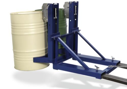 vatengrijper voor vaten met spanring en met groeven, opname staand