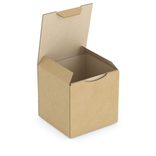 Golfkartonnen vouwdoos 1-golf, enkelvoudige golf, 100 x 100 x 100 mm