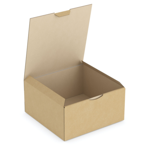 Golfkartonnen vouwdoos 1-golf, enkelvoudige golf, 200 x 200 x 100 mm