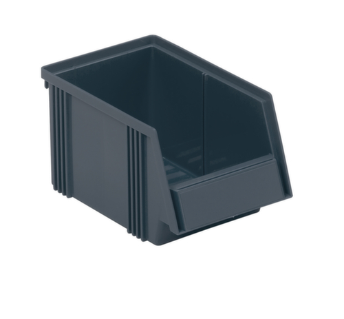 Treston Robuuste zichtbak, grijs, diepte 250 mm, polypropyleen