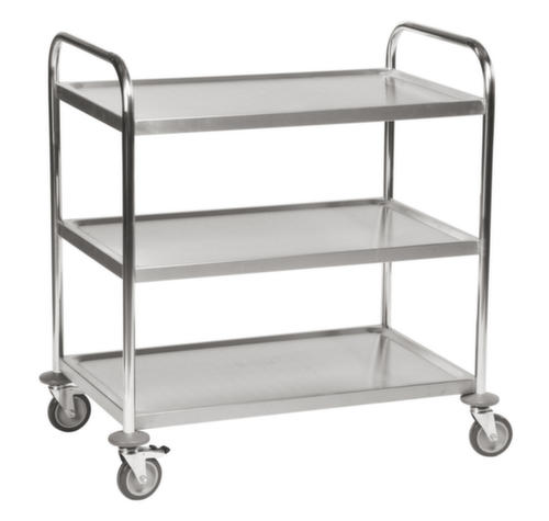 Kongamek RVS etagewagen, draagvermogen 100 kg, 3 etages