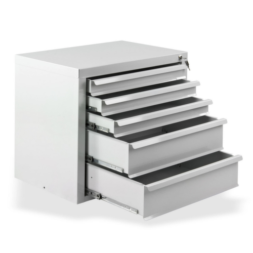 Ladekast MAMMUT, 5 lade(n), RAL7035 lichtgrijs/RAL7035 lichtgrijs