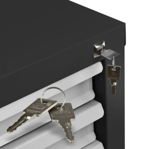 Ladekast MAMMUT, 7 lade(n), RAL7016 antracietgrijs/RAL7035 lichtgrijs