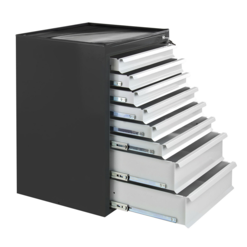 Ladekast MAMMUT, 8 lade(n), RAL7016 antracietgrijs/RAL7035 lichtgrijs