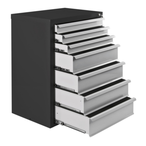 Ladekast MAMMUT, 7 lade(n), RAL7016 antracietgrijs/RAL7035 lichtgrijs