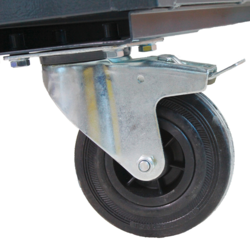 Verrijdbare werkbank, 3 laden, 1 legbord, RAL7035 lichtgrijs/RAL7016 antracietgrijs