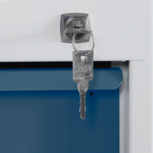 Verrijdbare werkbank, 6 lades, RAL7035 lichtgrijs/RAL7016 antracietgrijs