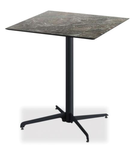 VEBA Bistrotafel Essentials X Cross, breedte x diepte 700 x 700 mm, plaat Galaxy Marble