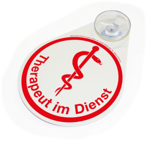 BOI Aanwijzingsbord "Therapeut" met zuignap