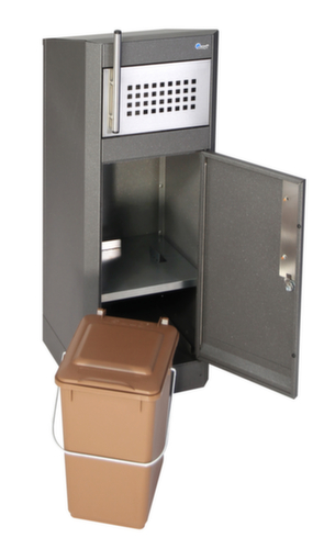 stumpf afvalbak Binox Hybrid-Bio-25, 25 l, ijzerglans