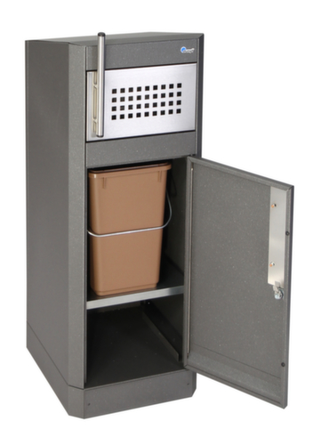 stumpf afvalbak Binox Hybrid-Bio-25, 25 l, ijzerglans