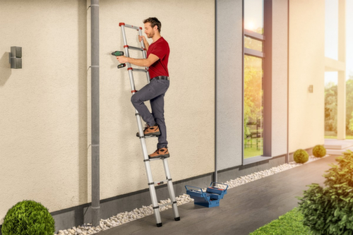 Hailo Telescoop-aanlegladder FlexLine T80 met sporten
