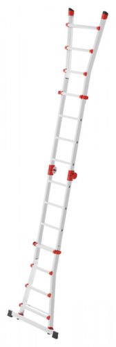 Hailo Multifunctionele reformladder M80, 4 x 4 sporten met profiel