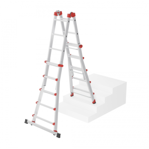 Hailo Multifunctionele reformladder M80, 4 x 5 sporten met profiel