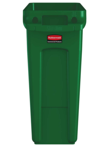Rubbermaid Afvalverzamelbak Slim Jim® met ventilatiekanalen, 60 l, groen