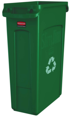 Rubbermaid Afvalverzamelbak Slim Jim® met ventilatiekanalen, 87 l, groen