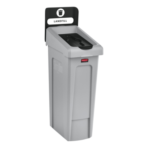 Rubbermaid Deksel Slim Jim® voor Recyclingstation, zwart