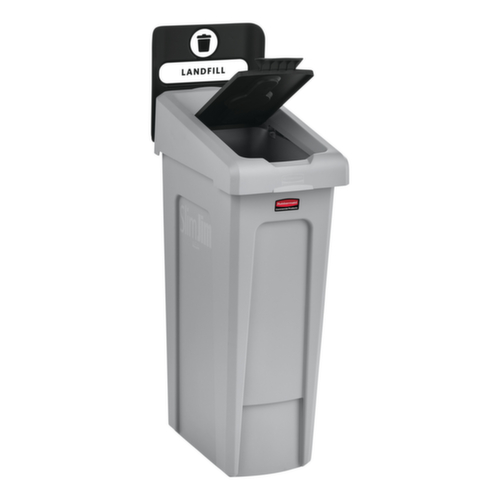 Rubbermaid Deksel Slim Jim® voor Recyclingstation, zwart