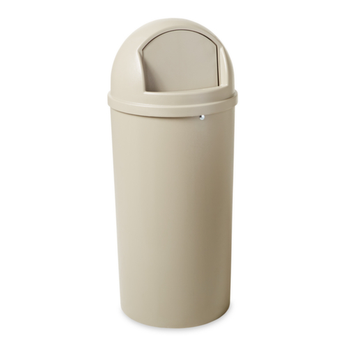 Rubbermaid Brandremmende afvalbak Marshal® Classic, 57 l, beige, deksel beige