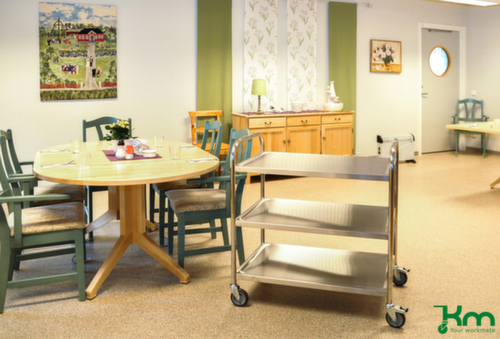 Kongamek RVS etagewagen, draagvermogen 100 kg, 3 etages