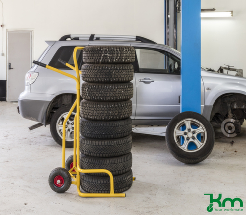 Kongamek Bandensteekwagen, geel, lucht-banden