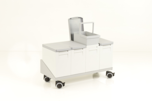 Chassis voor 4 recyclebare dozen, voor 15 l bak