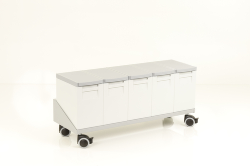 Chassis voor 5 recyclebare dozen, voor 15 l bak