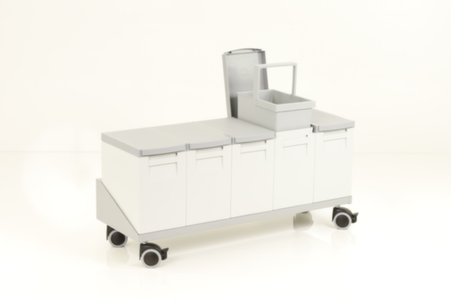 Chassis voor 5 recyclebare dozen, voor 15 l bak