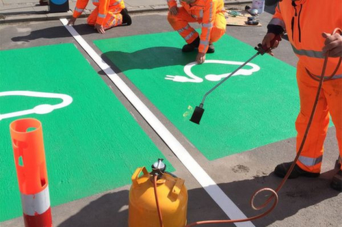 E-auto markeersymbool PREMARK®, E-auto laadstation