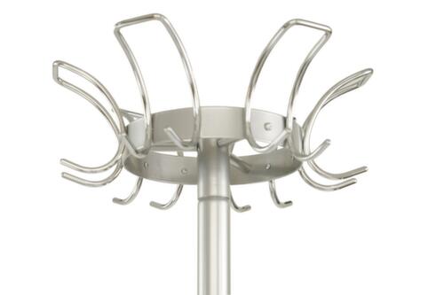 UDOBÄR Staande kapstok met parapluhouder, met 12 haken, zilverkleurig