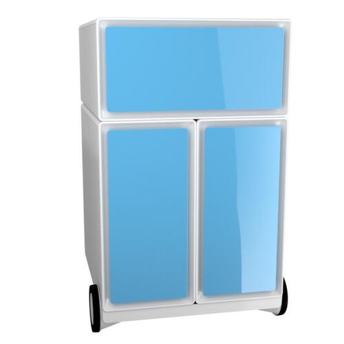 Paperflow Rolcontainer easyBox met HR uittrekbaar, 1 lade(n), wit/blauw