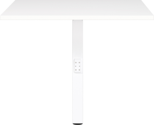 Hoekig koppelelement voor bureau GW-MAILAND 7906 met steunvoet, breedte x diepte 800 x 800 mm, plaat wit