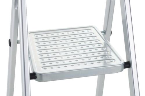 UDOBÄR Aluminium trapladder met bak, 3 treden met profiel