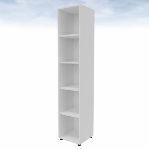 Quadrifoglio Kantoorstelling T45, breedte 430 mm, 5 OH, wit