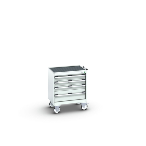 bott Verrijdbare ladekast cubio, 4 lade(n), RAL7035 lichtgrijs/RAL7035 lichtgrijs
