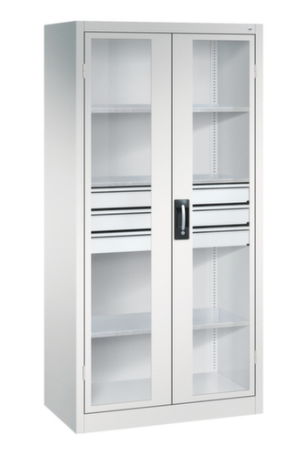 C+P Kast met openslaande deuren met vensterdeuren, 3 lade(n)