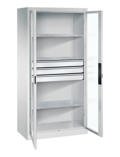 C+P Kast met openslaande deuren met vensterdeuren, 3 lade(n)