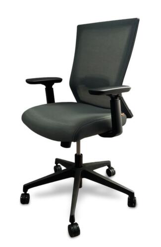 UDOBÄR Bureaustoel Iron met synchroonmechanisme, rugleuning met netbekleding en rugdrager, grijs