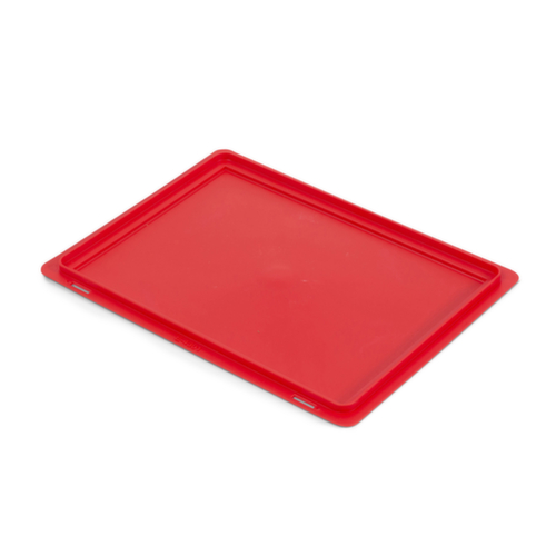 Deksel voor gekleurde euronorm stapelbak Raja rood 400 x 300 x19 mm