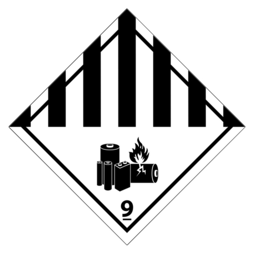 Gevarenetiket lithiumbatterijen met hoog vermogen