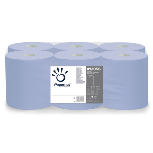Poetspapier Papernet blauw met centrale afwikkeling 135 m
