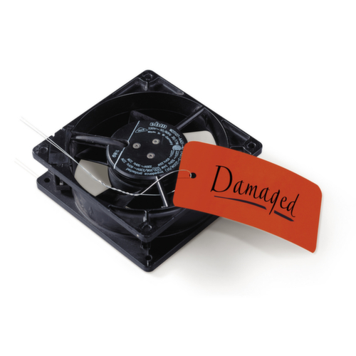 Rood industrieel HDPE-etiket 110x55mm